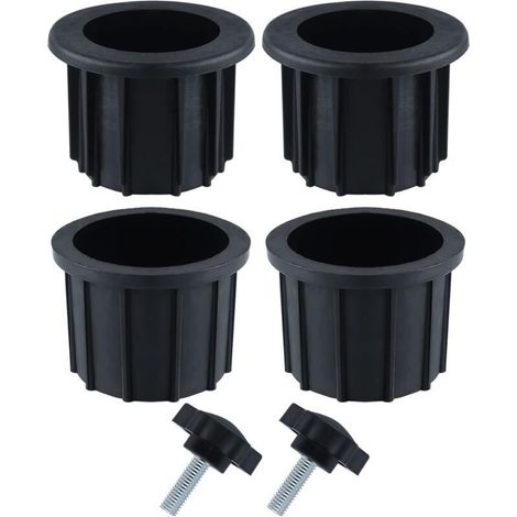 [JAMAIS UTILISÉ]2 sets (6 pièces) accessoires parasol balcon - 4 anneaux + 2 vis bouton noir