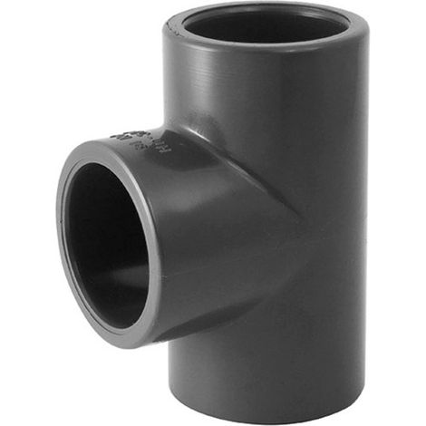 Raccord d'évacuation PVC – Té 90° à coller FF Ø20 – Pression maxi 16 bars – Pour chantiers humides