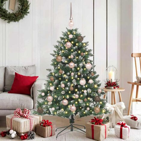 Künstlicher Weihnachtsbaum mit 150 LEDs mit Ständer Grün 120 cm