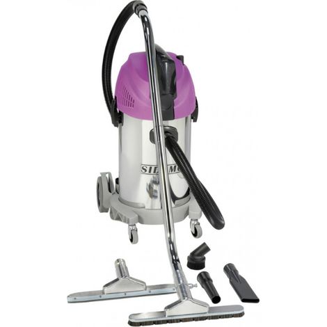 Aspirateur eau et poussières inox à décolmatage et prise asservie 1450 w 38 l (1/5)