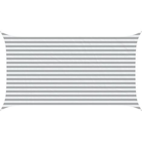 vidaXL Vela da ombra solare Grigio chiaro e bianco 4,5 x 2,5 m