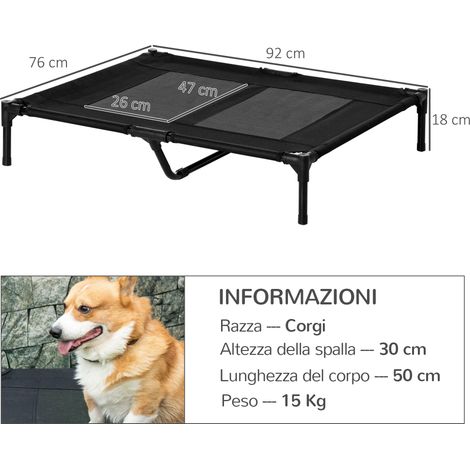 Grand panier pour chien (métal et tissu Oxford, avec sac de transport), 92 x 76 x 18 cm, noir (1/5)