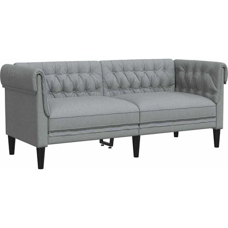 Sofá Gris Claro 182,5 x 74,5 x 74,5 cm Poliéster vidaXL