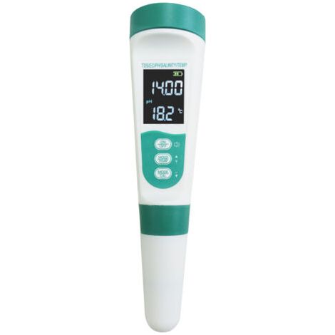 Stylo Testeur de Qualité d'Eau 5-en-1 à Commande Vocale - TDS, pH, Conductivité Électrique, Salinité, Testeur Multifonction Portable