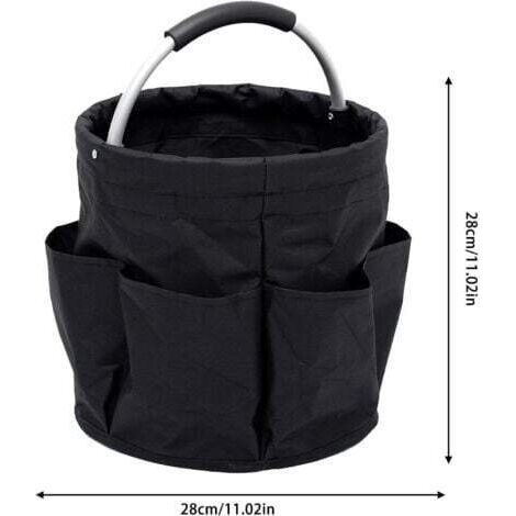 NALOOKAMIC Panier Rangement Produit d'entretien(Noir), 6 rangements pliables, avec poignée de transport (1/4)