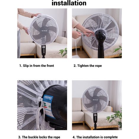 Sicherheitsgitter für elektrische Ventilatoren für Babys und Kinder, Fingerschutznetz, Staubschutzhülle für Zuhause und Büro (1/5)