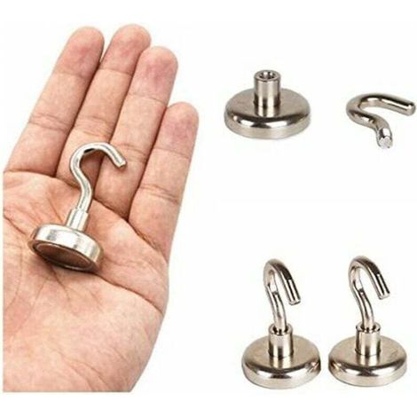 12 ganci magnetici con magneti al neodimio, potenti magneti al neodimio, forza di trazione di 5,5 kg (1/5)