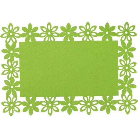 Tovaglietta pasquale, tovagliolo, tappetino in feltro, 45x30 cm, verde (1/2)
