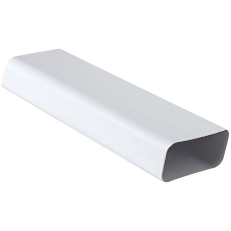 Tuyau d'aération canalisée 150mm x 70mm – Longueur 1m – PVC blanc conforme UNI EN 7129-3:2015 – La Ventilazione