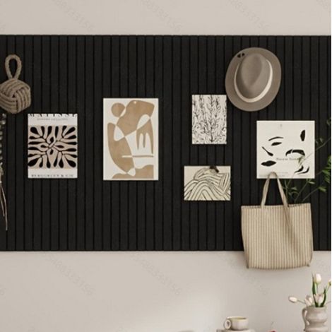 Grand tableau d'affichage décoratif en feutrine, 0,9 cm d'épaisseur, pliable et muni d'un ruban adhésif pour photos. Idéal pour l'école, la maison, la cuisine ou le bureau. Dimensions : 60 x 40 cm. Co (1/3)