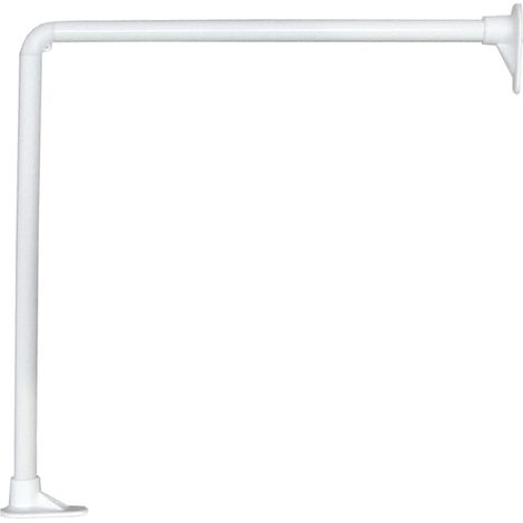 Barra baño curva artic 80x80cm blanca (1/2)