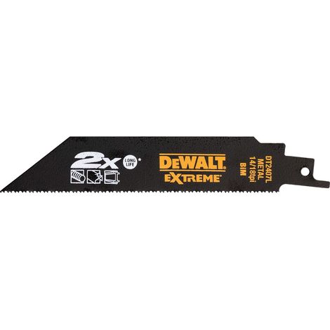 Dewalt Säbelsägeblatt 152x1,4-1,8mm Metall extrem 5 Stück. (1/2)