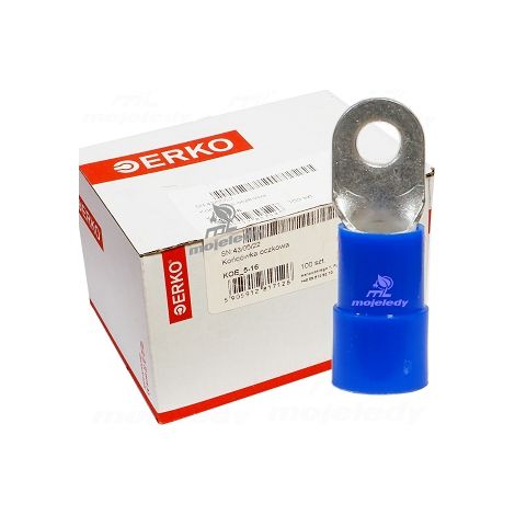 Isolierter Ringkabelschuh KOE 16 mm M5 100 Stück erko (1/3)