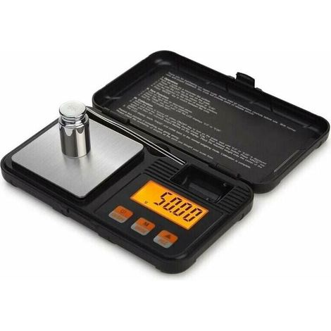 Balance de cuisine numérique 50g – Précision 0,001g – Écran LCD rétroéclairé – Pince à épiler incluse – Fonction tare (1/4)