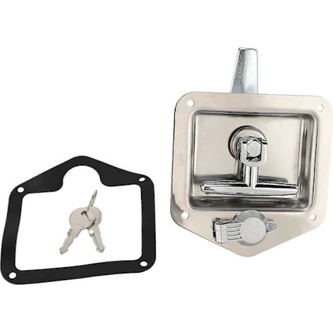 /EA/ Kit de clés de verrouillage pliable en acier inoxydable en forme de T pour boîte à outils de camion, remorque ou armoire électrique