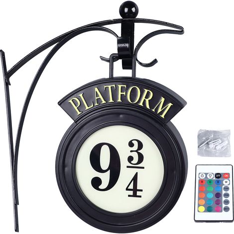 Applique murale Platform 9 3/4, luminaire Poter American Film, télécommande, éclairage doux, petite applique murale pour la maison et les fêtes (1/5)