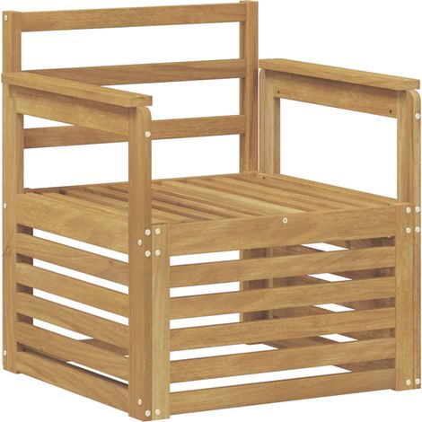 2 Pezzo Set di divani da esterno Legno di Acacia Massello vidaXL