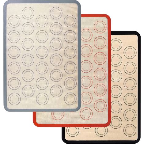 3 Tapis de cuisson,Silicone,42x29,5 cm,Antidérapant,Macarons,Cuisine (1/5)