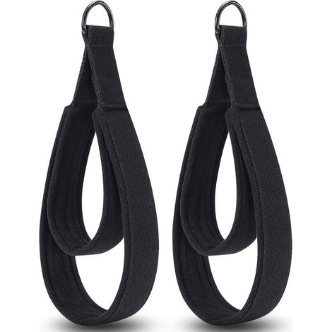 Lot de 2 sangles Pilates à double anneau en D, rembourrées, pour Reformer et entraînement à domicile (1/5)