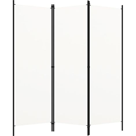 3-Panel Room Divider White 150x180 cm vidaXL