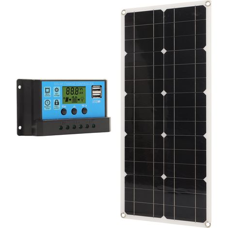 200 Watt Panneau solaire pliable flexible kit panneau solaire panneau solaire pour caravane, camping-car, bateau, cabine | Leroy Merlin