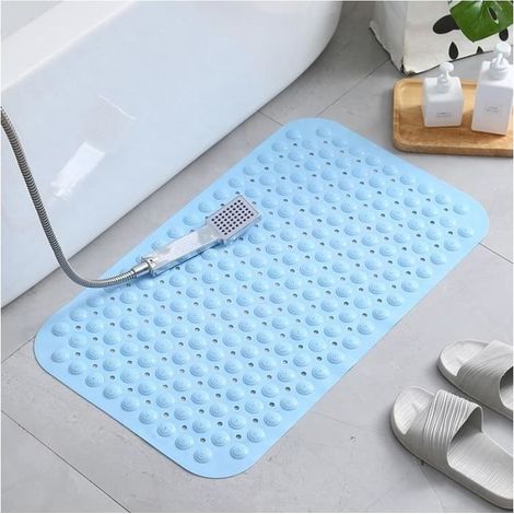 Tapis de Bain Antidérapant Extra Long pour Baignoire et Douche, avec Ventouses, Dimensions 46 x 77 cm, Antidérapant pour Salle de Bain (1/4)