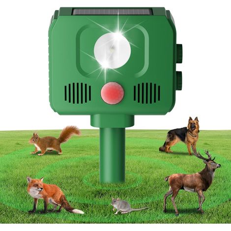 2026 Repulsif Chat Solaire, 4 Modes Répulsif Chat Ultrason Exterieur, Répulsif Ultrason Anti Rongeurs avec Détecteur Mouvement, Repulsif Ultrason pour Anti Chats Chiens Souris Ratons Animaux Jardin (1/5)