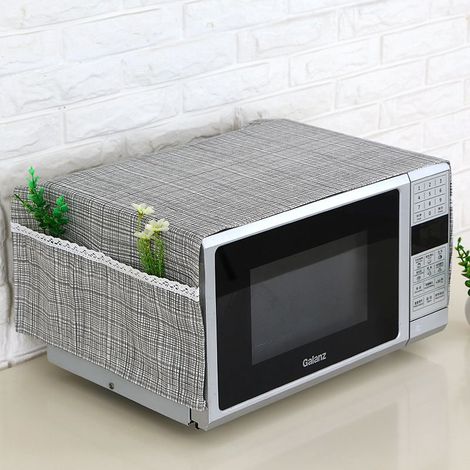 Housse de protection anti-poussière pour four à micro-ondes, accessoire de four à micro-ondes, housse de protection anti-poussière pour la décoration de la maison, serviette anti-huile--3595cm (1/3)