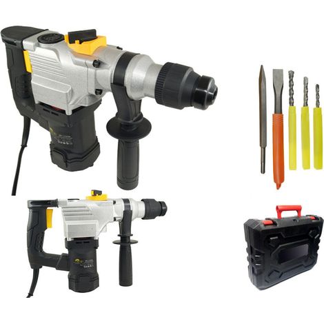 TRADE SHOP - Trapano Scalpellatore Martello Demolitore 1350w 28mm Tassellatore 5 Accessori - (1/5)