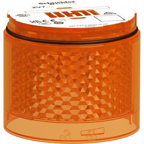 Elemento luminoso a luce fissa Arancione 70mm Harmony XVB7 Schneider XVB7C25