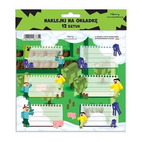 Autocollants pour cahier - Jeu (12 pièces)