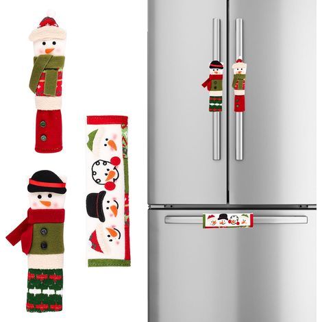 Set mit 2 Christbaumkugeln aus Metall, Weihnachtsmann, Schneemann, Weihnachtsstrumpf und Schlitten, für die Feiertage, drinnen und draußen (1/5)