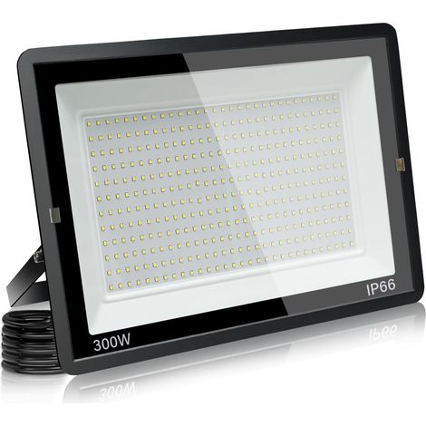 Projecteur LED Exterieur,300W 30000LM Spot LED Extérieur,6000K Projecteur Exterieur Led,IP66 Etanche Eclairage de Sécurité pour Jardin,Garage,Cour,Parking (Blanc froid-1pcs, 300W)