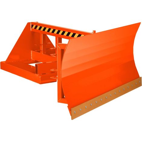 R+R Industrietechnik Schneeschieber Typ RSP-15 mit Polyurethanschürfleiste Schildbreite 1500mm RAL 2004 Reinorange