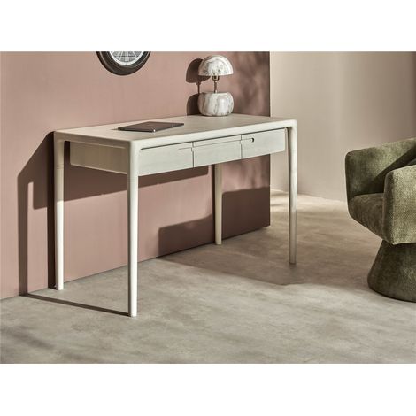 Schreibtisch Ares, weiß, Mangoholz, 120 x 60 x 76 cm. 120 x 60 x 76 cm (1/3)