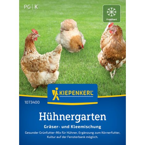 Kiepenkerl Rasensamen Hühnergarten Gräser- und Kleemischung für ca. 1 m² (1/2)
