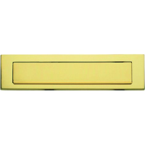 Copriferitoia in ottone lucido per lettere gravity - cm.25,4x7,5h.