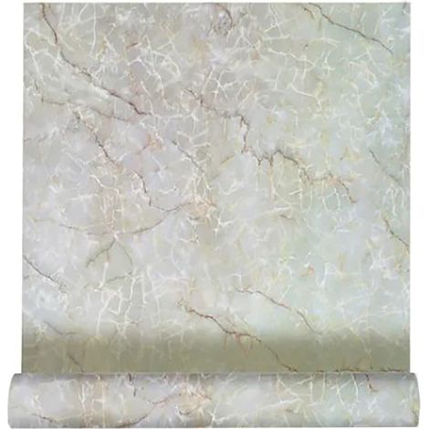 Papier peint autocollant effet marbre, imperméable et résistant aux hautes températures, pour la décoration de votre cuisine. (1/5)