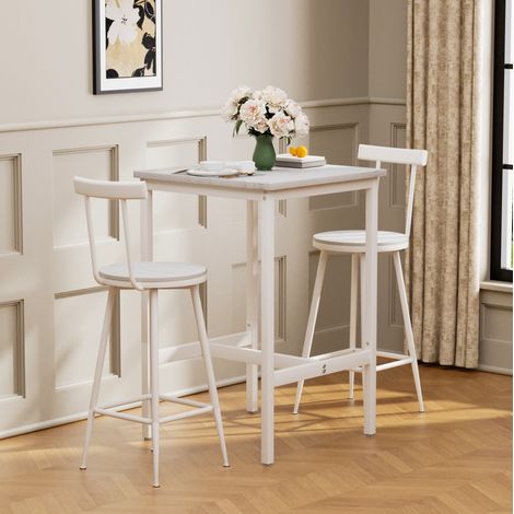 Mesa alta con taburetes y respaldo para cocina OKMYHOME (1/5)