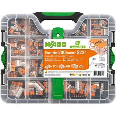 WAGO Valigetta 200 terminali S221 (120 x 2E + 60 x 3E + 20 x 5E)