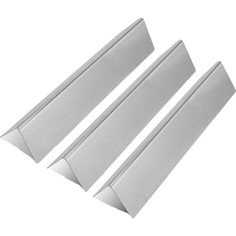 Plaque de Chaleur en Acier Inoxydable pour Weber pour spirit pour Série 200 et 7635, Résistante à la Rouille, Distribution Uniforme, 15.25x3.5x2.5 Pouces, Lot de 3 pour Barbecue Extérieur (1/5)
