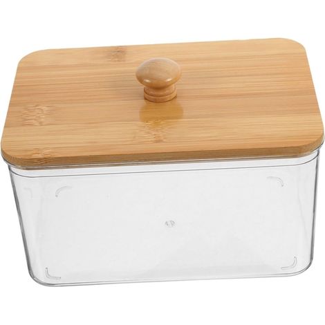Boîte de Rangement à Linge, Couvercle Conteneur Transparent, Organisation pour Salle de Bain Buanderie