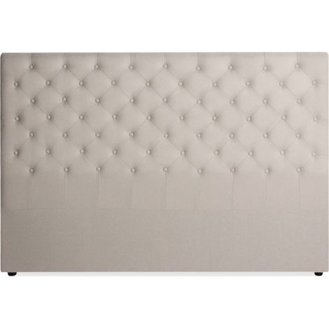 Tête de lit capitonnée Constance 180cm Tissu Beige (1/2)