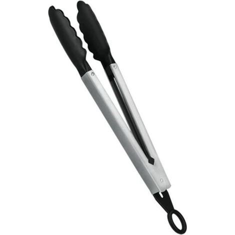 1 pince multi-usages, manche inox et embout nylon, pince cuisine 30 cm, pour service en restauration ou usage domestique (1/2)