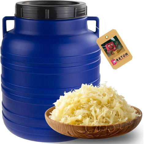 BEC10 Kunststofffass zum Einlegen von Gurken und Kohl, 10 l, mit Griff