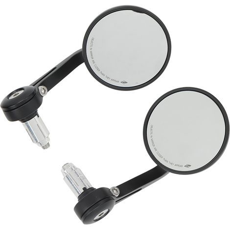 2-teilige Motorradspiegel, 22 mm / 0,87 Zoll, universelle, um 360° drehbare Seitenspiegel für Lenker, kompatibel mit Motorrädern und Rollern (1/5)