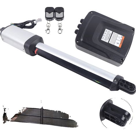 Ouvre-porte, moteur de 50W, temps d'ouverture réglable de 1 à 12 secondes, temps de fermeture réglable de 1 à 12 secondes, métal résistant à la rouille, technologie de code tournant (1/5)