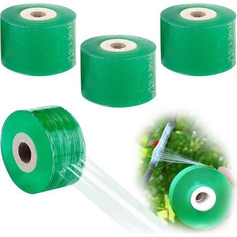 Rubans de Greffage,  4 Pcs Greffage Ruban, Ruban de Greffage D'Arbres Fruitiers, Greffage Ruban Etirable, PVC Film Ruban, Auto-Adhésif Greffage Ruban, pour Greffage Réparation de Plante (1/5)