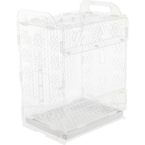 Cage à oiseaux en acrylique transparente avec plateau, 1 pièce, pour animaux de compagnie (1/5)