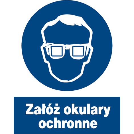 ZNO-2 - Segnaletica di sicurezza e salute sul lavoro - indossare occhiali di sicurezza